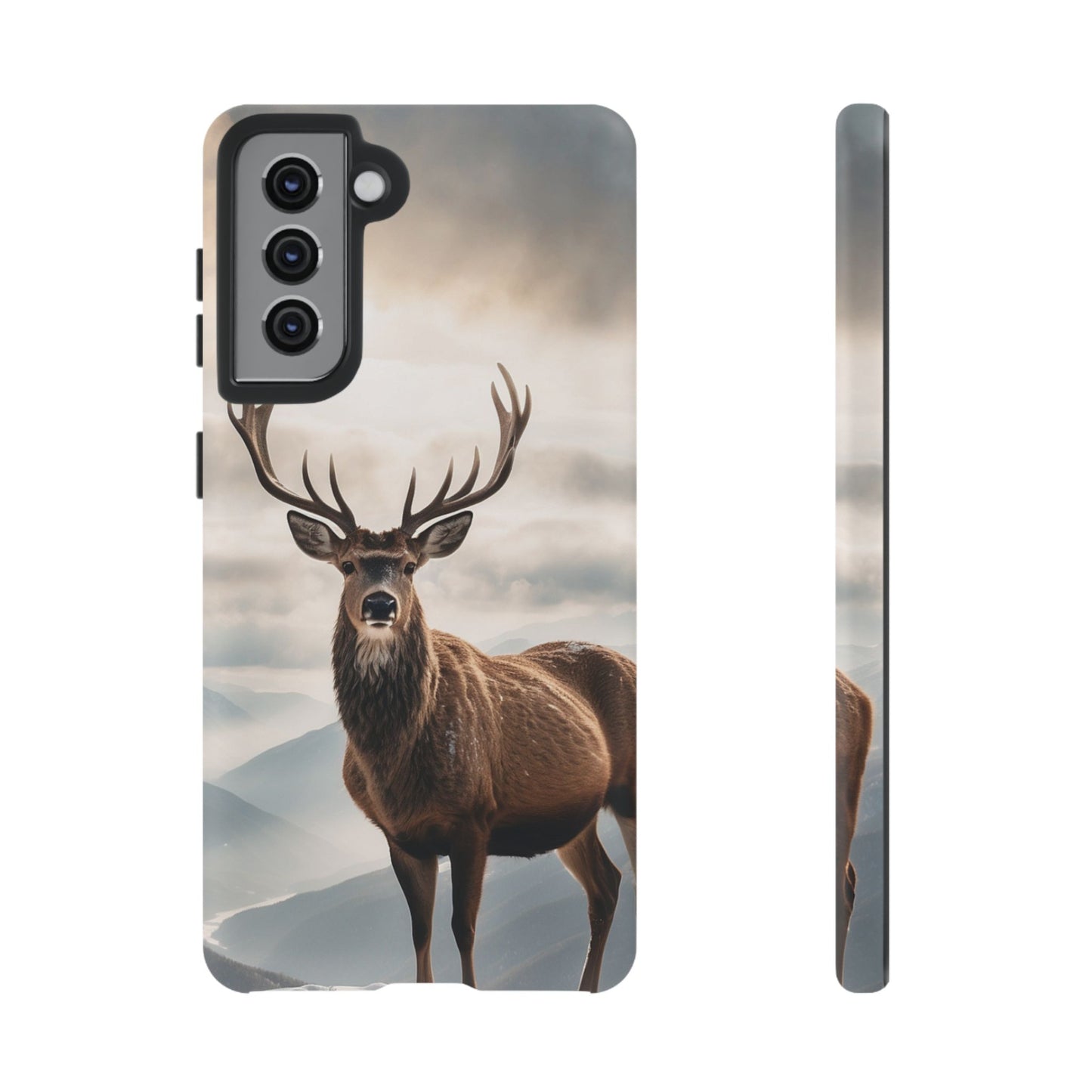 Alpine Majesty: Stag in Snow – Samsung Galaxy Case