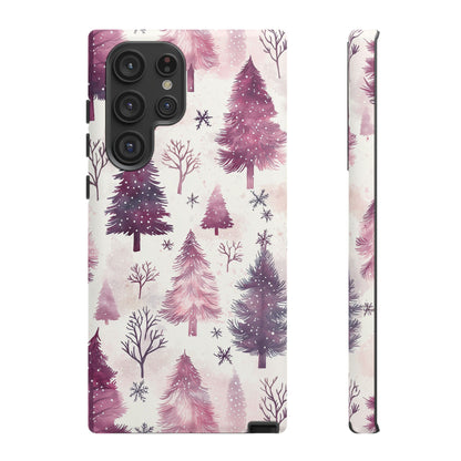 Winter Wonderland Purple Christmas Trees –Samsung Galaxy Series Case