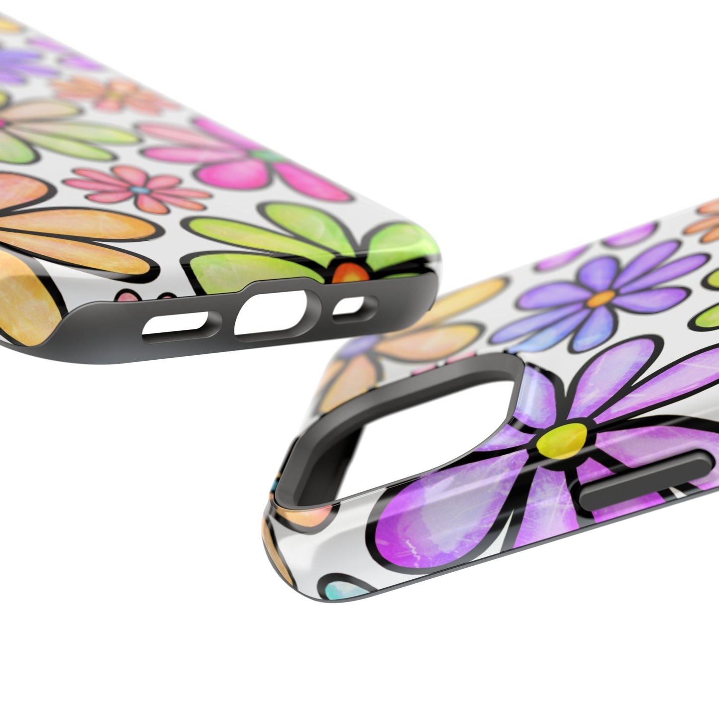 Pastel Daisy Dream MagSafe iPhone Case – Slim Profile, Glossy Finish