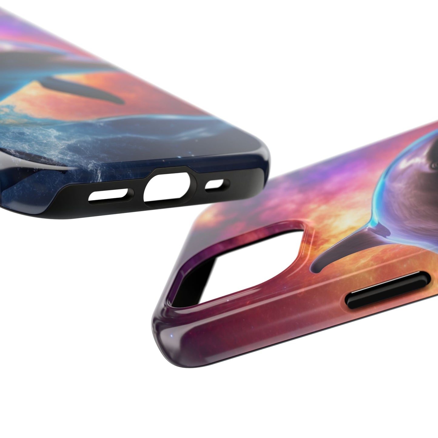 Cosmic Dolphin Galaxy Art - iPhone Case