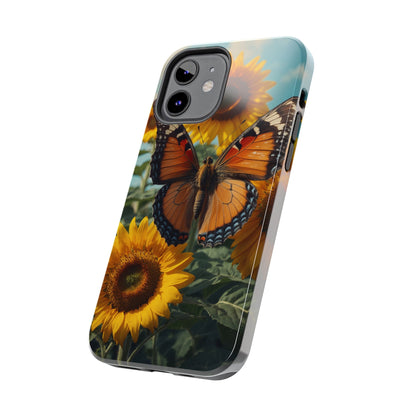 Vibrant Butterfly & Sunflower – iPhone Case