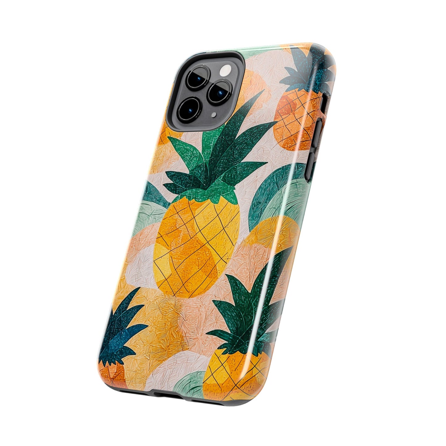 Tropical Pineapple iPhone Case – Vibrant Fruit Design, Tough Dual - Layer Protection - BOGO Cases