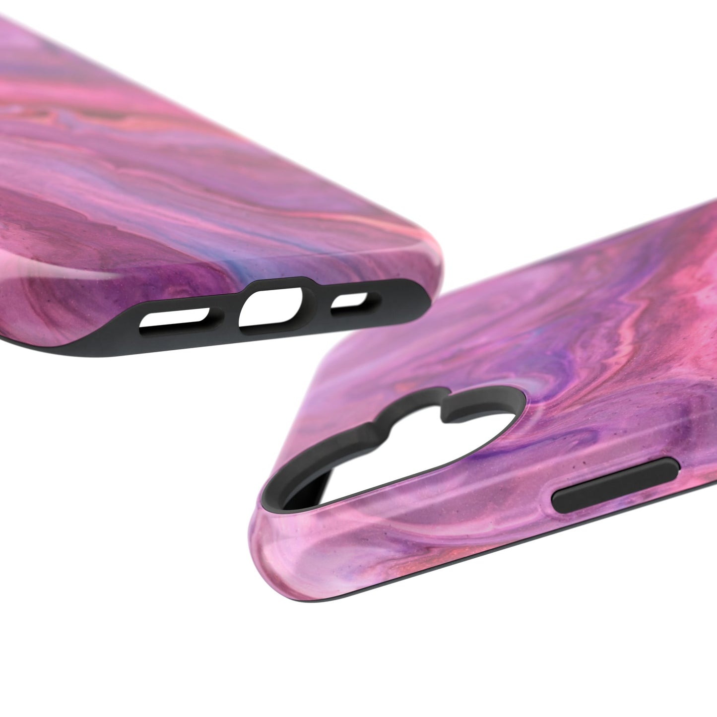 Lavender Dreamscape – MagSafe Case with Abstract Purple & Pink Marble Art