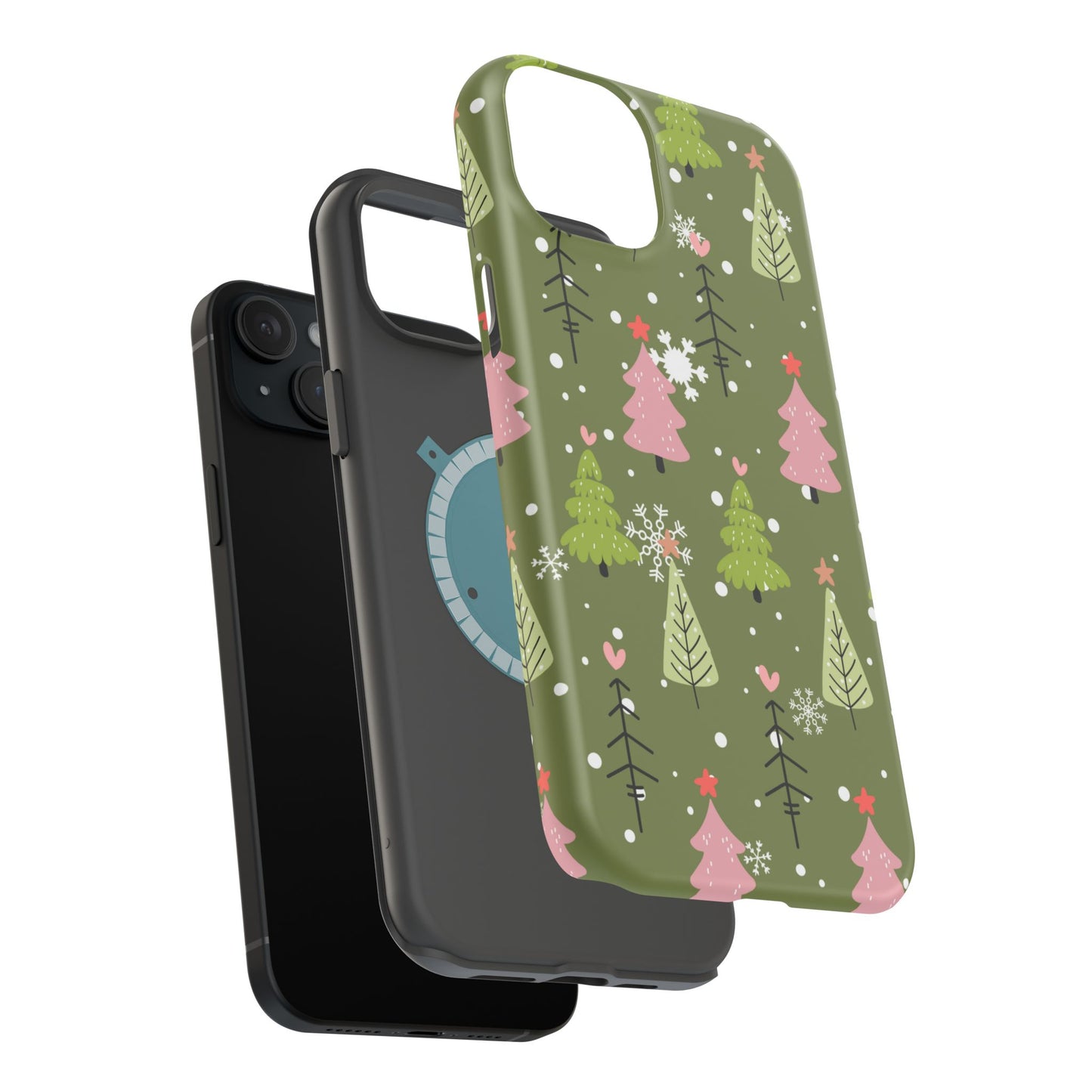 Whimsical Christmas Tree Pattern – MagSafe Phone Series Case