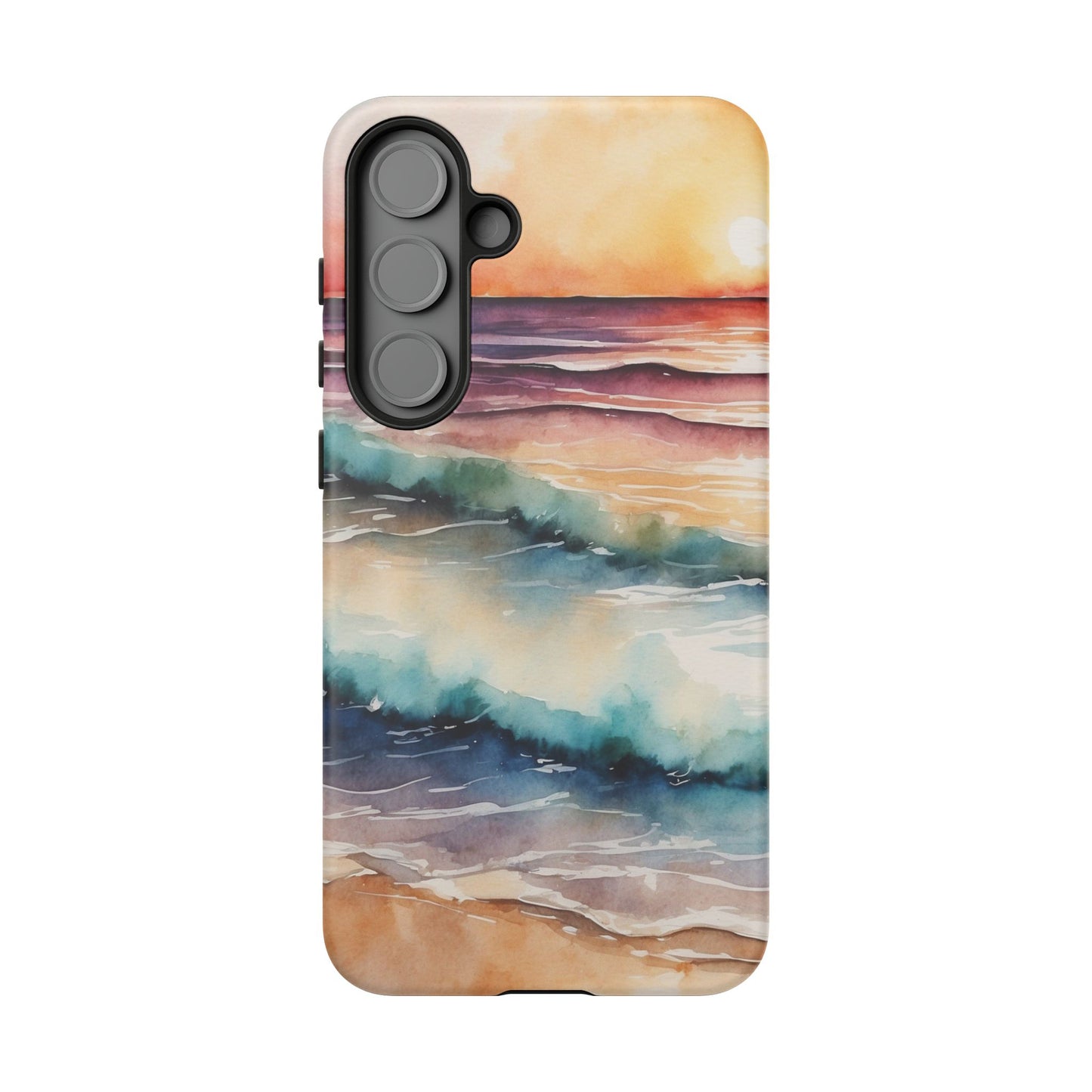 Sunset Waves Samsung Galaxy Case – Vibrant Watercolor Design