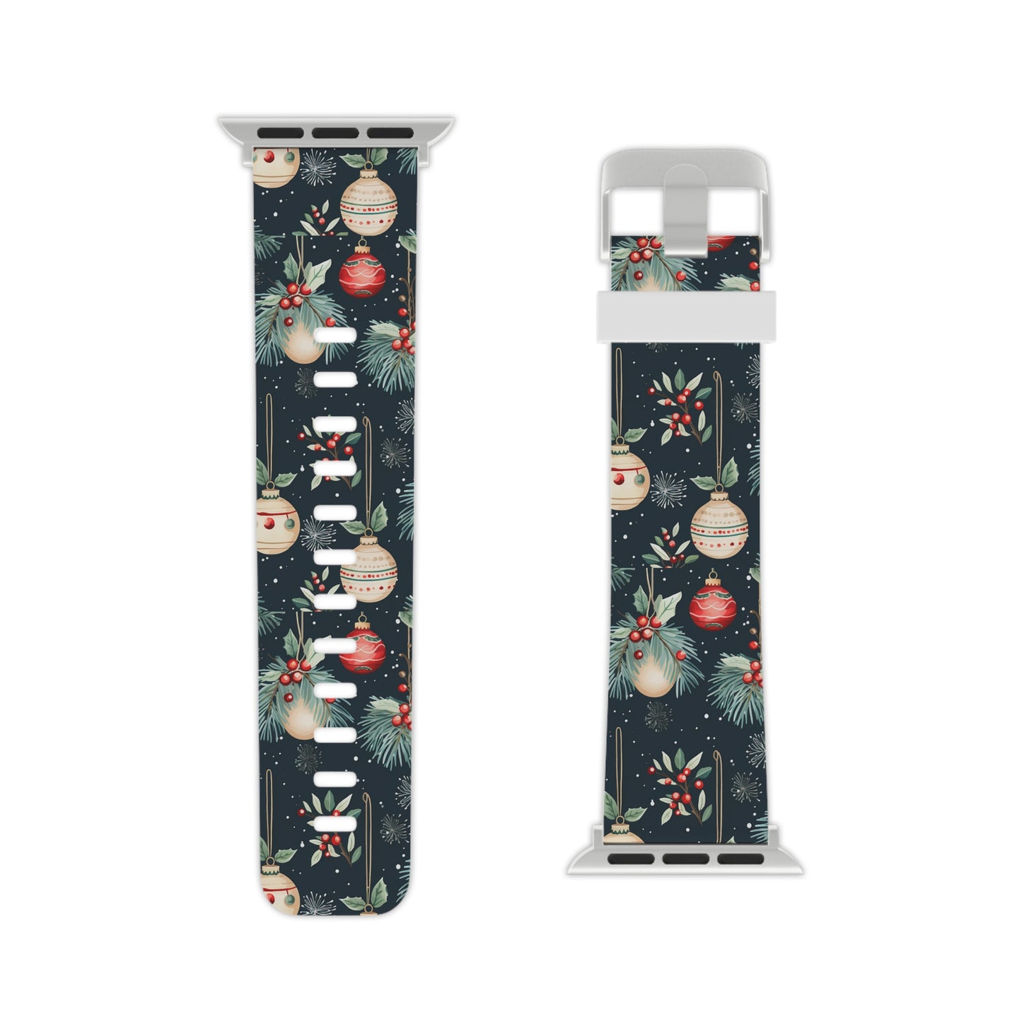 Elegant Christmas Ornaments and Pine Apple Watch Band