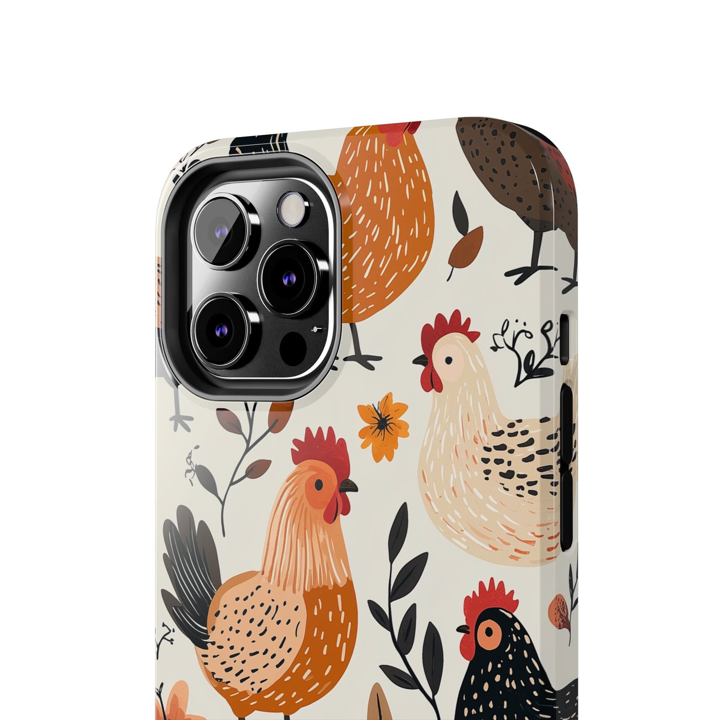 iPhone Case: Cluckin' Vintage – Chickens & Leaves