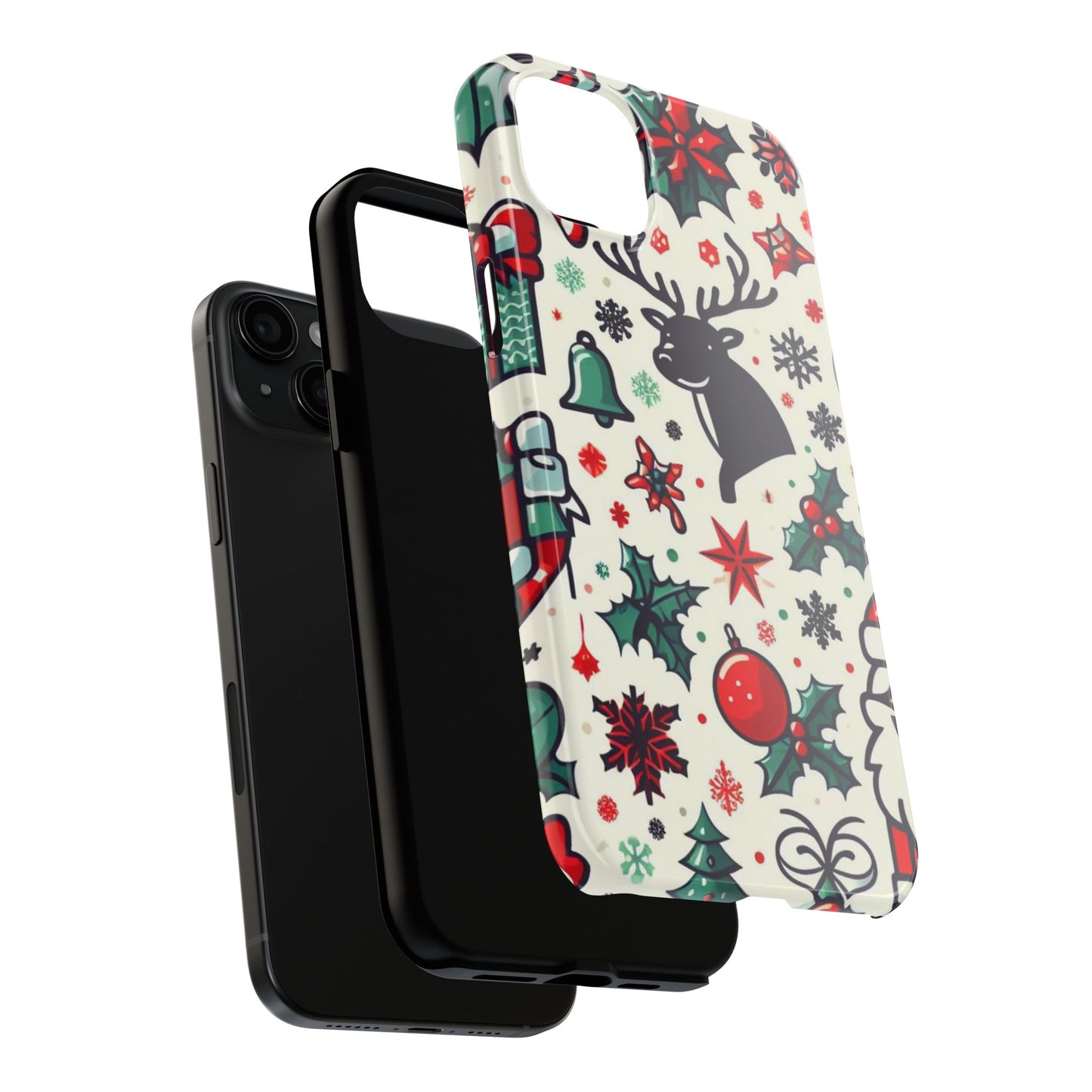 Cartoon Christmas Cheer – iPhone Case