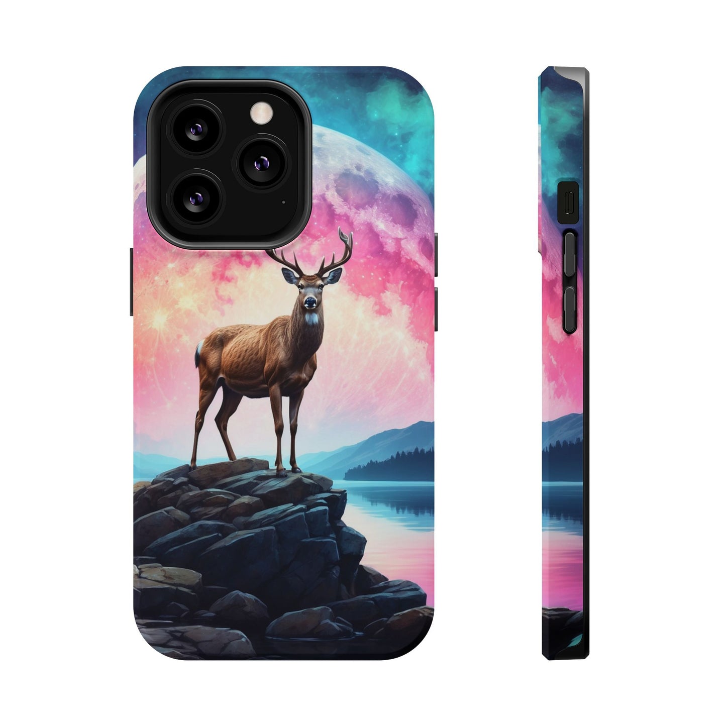 Vibrant Stag in Bloom – MagSafe iPhone Case