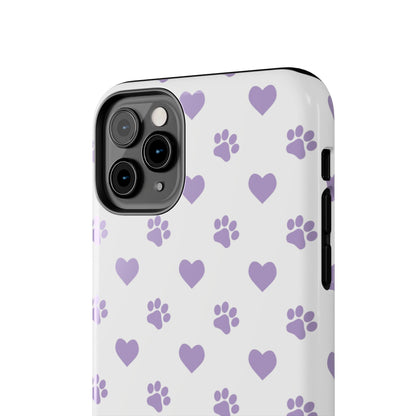 Paw Prints & Hearts – Cute and Durable iPhone Case for Animal Lovers