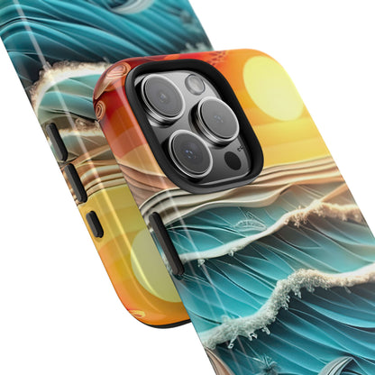 Tropical Sunset Paper Art Ocean – iPhone Series Case