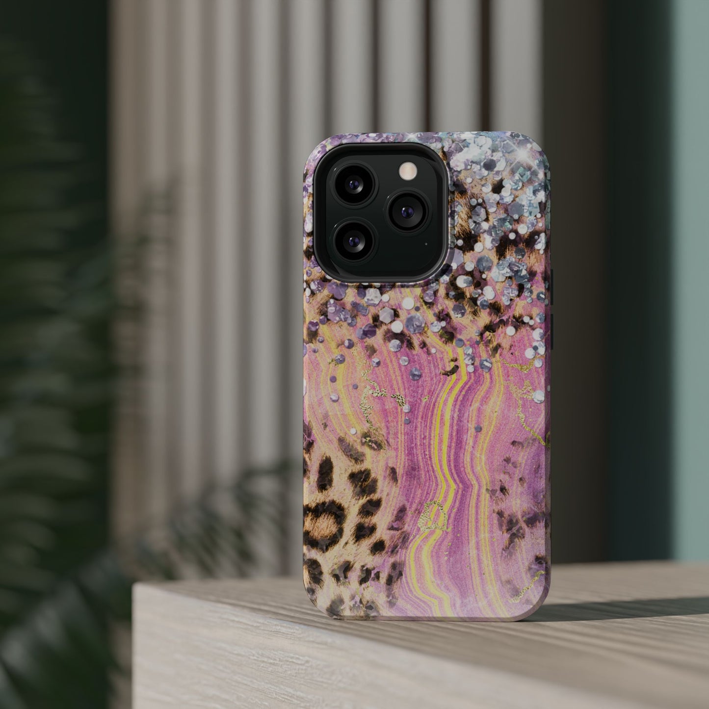 Glitter Glam Leopard – Magsafe iPhone Series Case