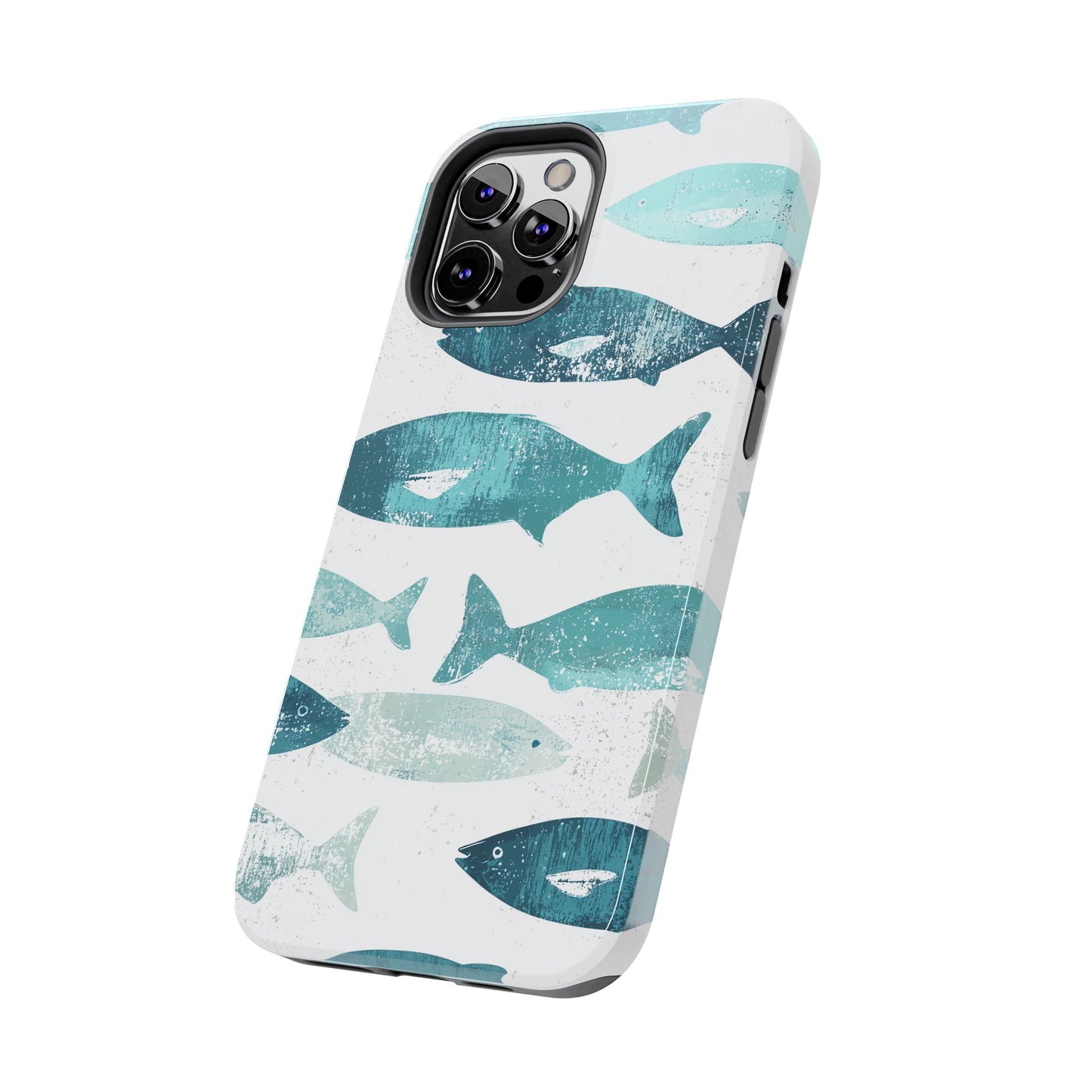 Vintage Blue Fish Print - iPhone Series Case