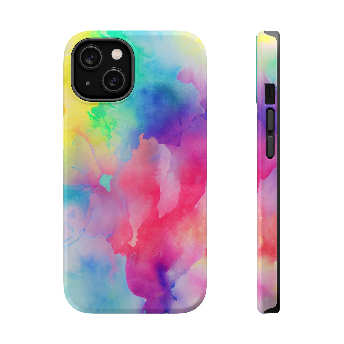 Pastel Watercolor Dream MagSafe iPhone Case – Slim Profile, Glossy Finish