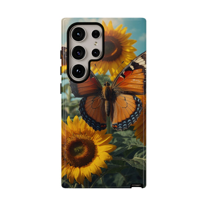 Vibrant Butterfly & Sunflower – Samsung Galaxy Case