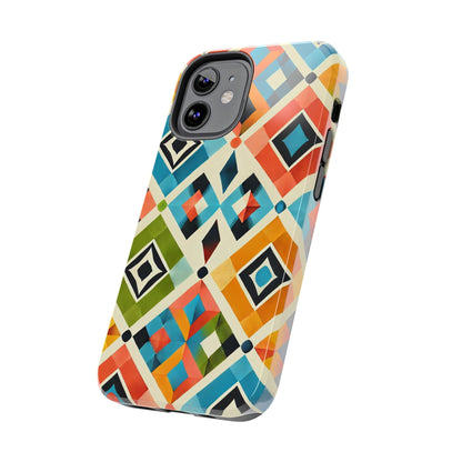 Harlequin Geometric iPhone Case - Vibrant Abstract Protective Cover