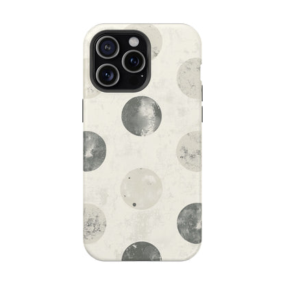 Vintage Polka Dot MagSafe iPhone Case - Neutral Retro Protective Cover