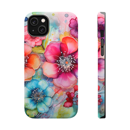 Vibrant Watercolor Floral Garden - MagSafe iPhone Series Case