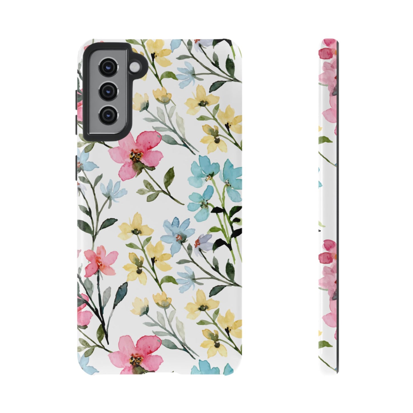 Watercolor Floral Bliss – Samsung Galaxy Case with Pastel Flower Design