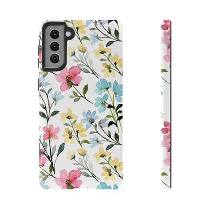 Watercolor Floral Bliss – Samsung Galaxy Case with Pastel Flower Design