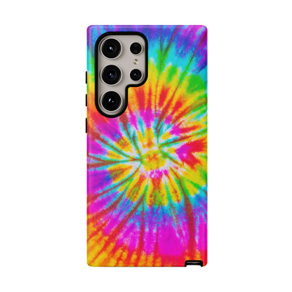 Vibrant Rainbow Spiral Tie-Dye Samsung Galaxy Case – Bold & Retro Style