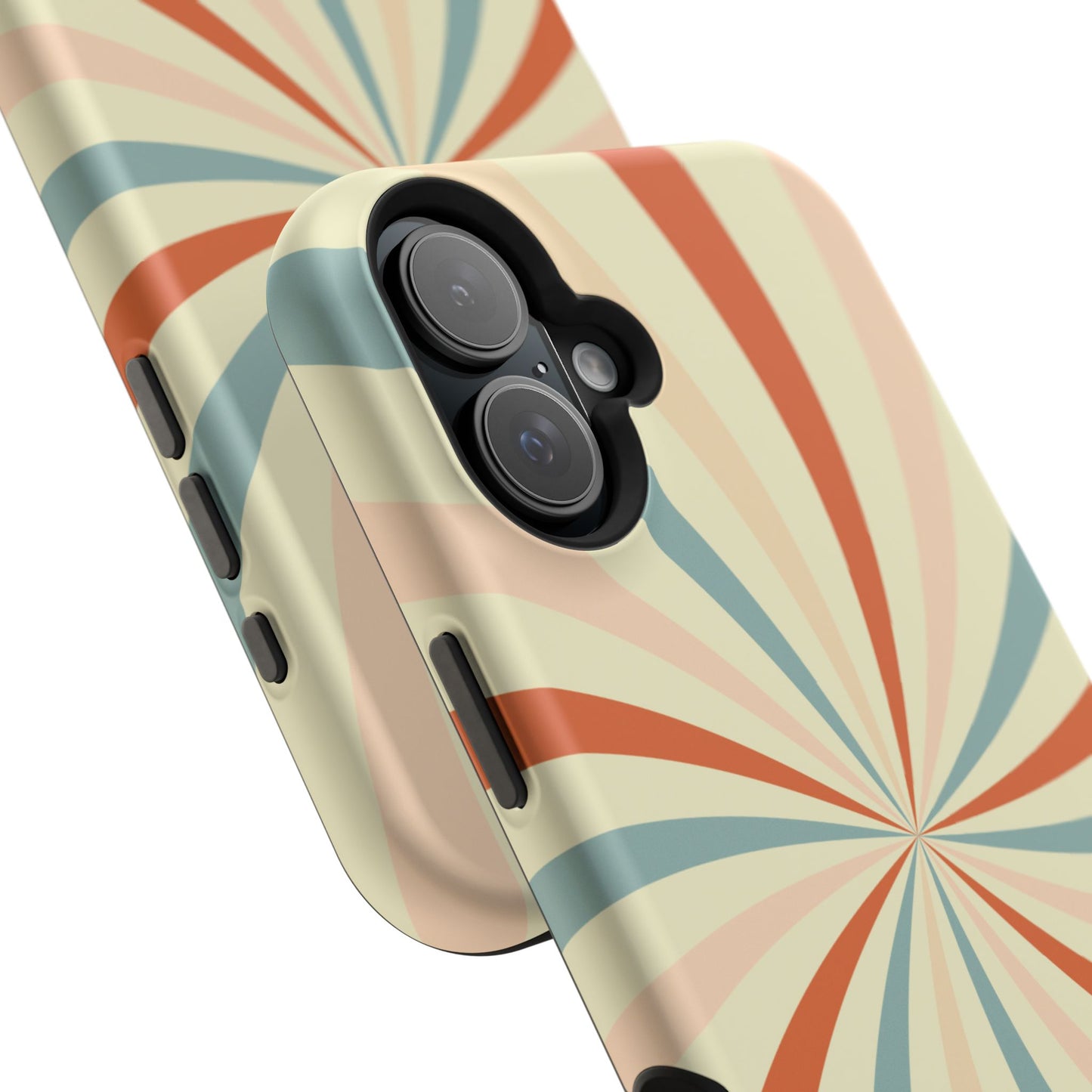 Retro Swirl MagSafe iPhone Case – Durable, Vintage-Inspired Design with Dual-Layer Protection