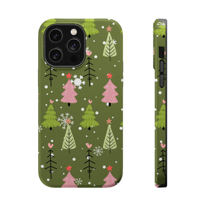 Whimsical Christmas Tree Pattern – MagSafe Phone Series Case