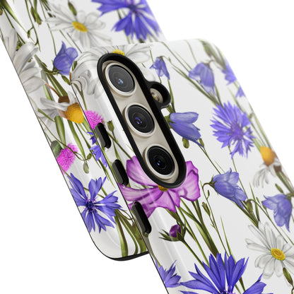 Wildflower Meadow Samsung Galaxy Case – Purple, Blue, and White Floral Design