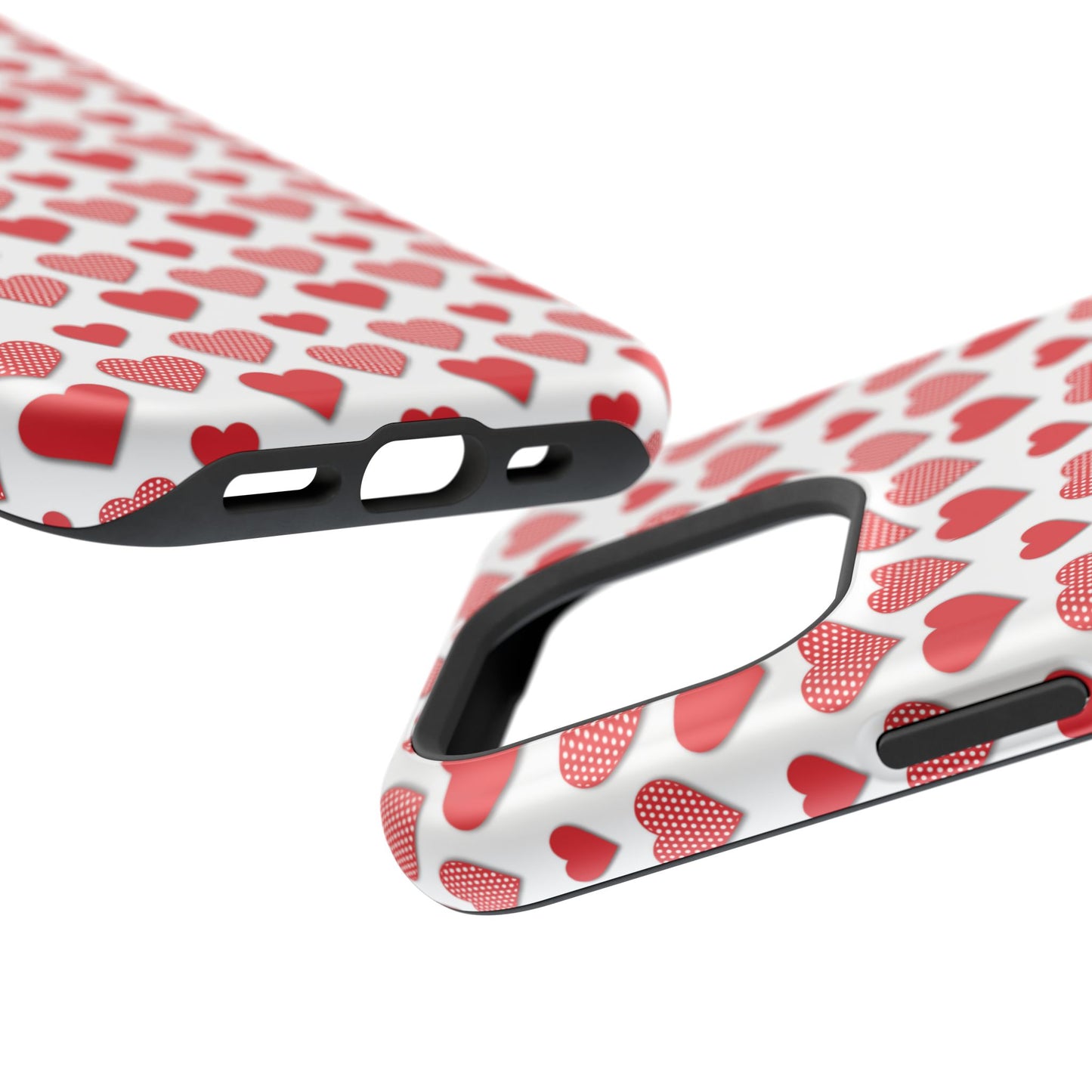 Red & Polka Dot Hearts MagSafe Case