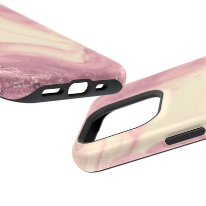 Blush Marble Glow – MagSafe Case with Pink & Rose Gold Marble Design