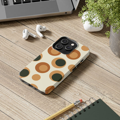 Retro Earthy Circles - iPhone Case