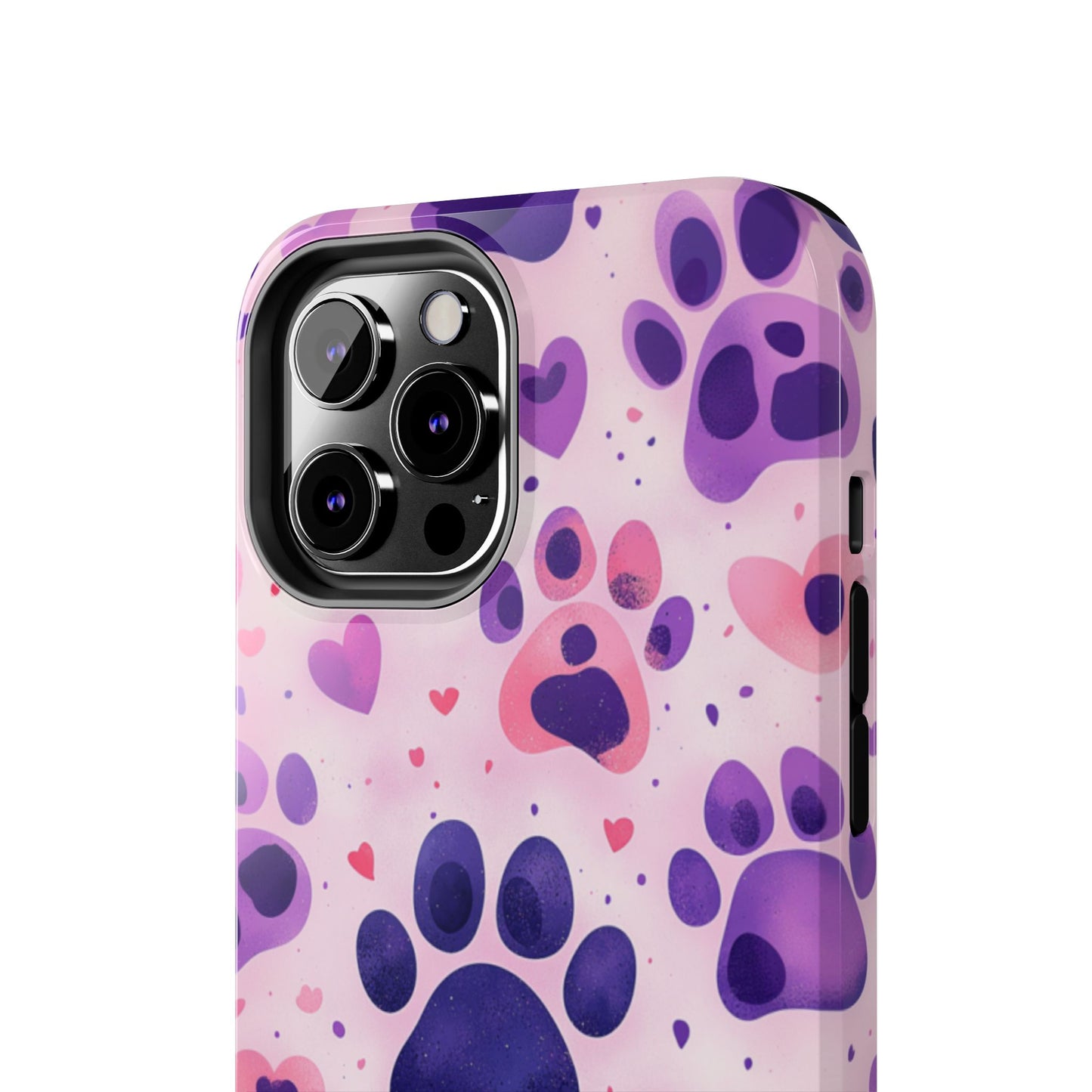 Purple Paw Print iPhone Case - Playful Pet Lover’s Protective Cover