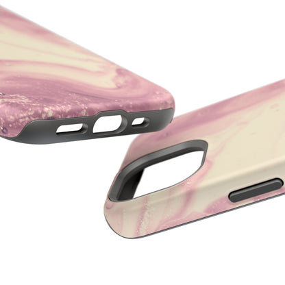 Blush Marble Glow – MagSafe Case with Pink & Rose Gold Marble Design