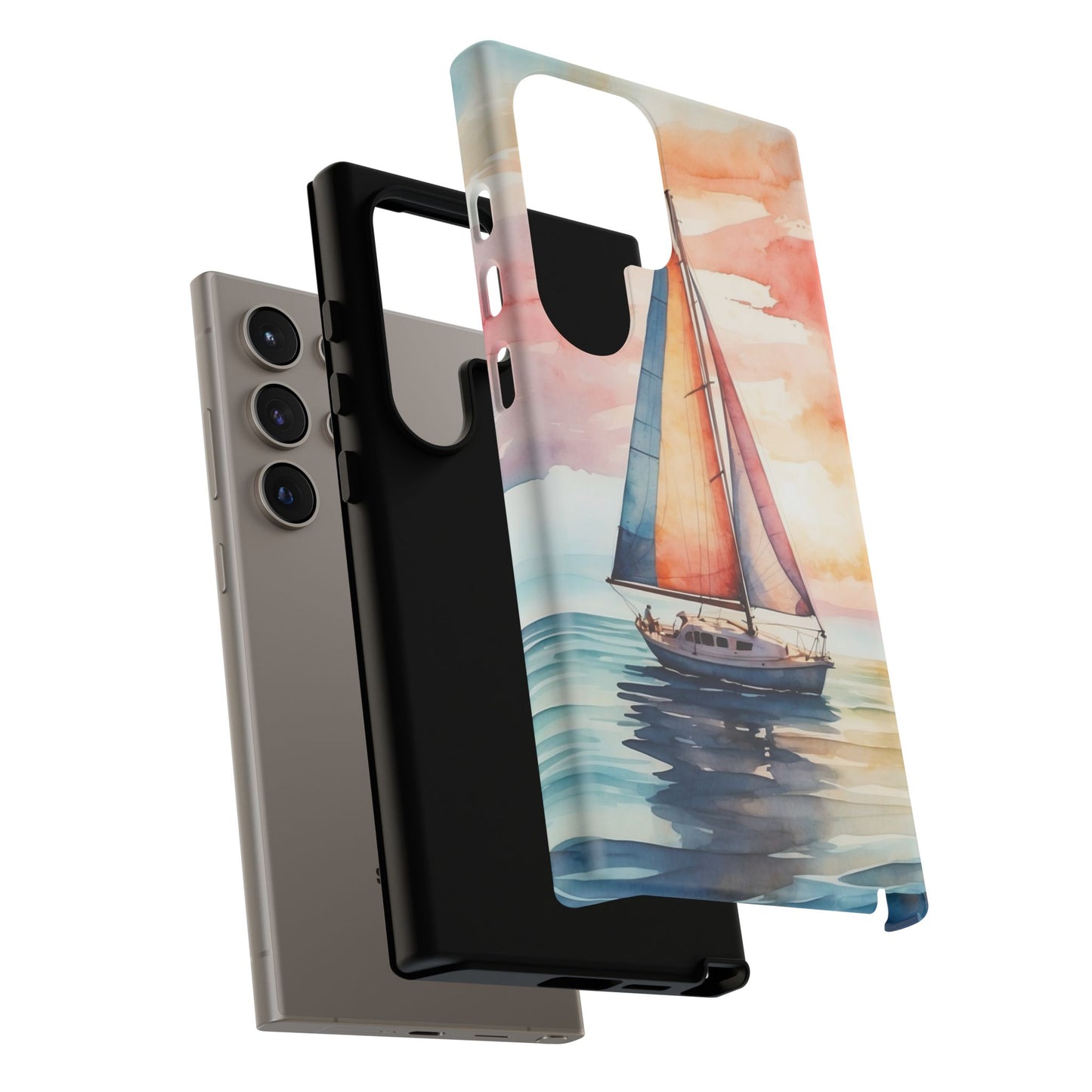 Sailboat Sunset Samsung Galaxy Case – Vibrant Watercolor Design