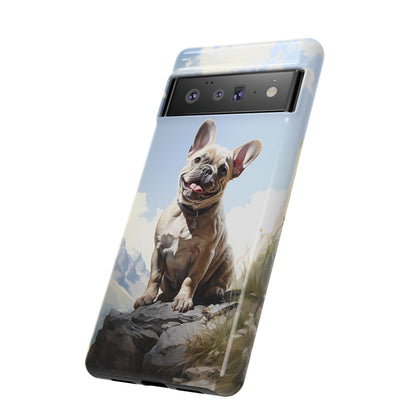 Frenchie iPhone Samsung Galaxy Phone Case! French Bull Dog Standing Proudly. Extremely Tough & Durable With Dual Layer Protection.