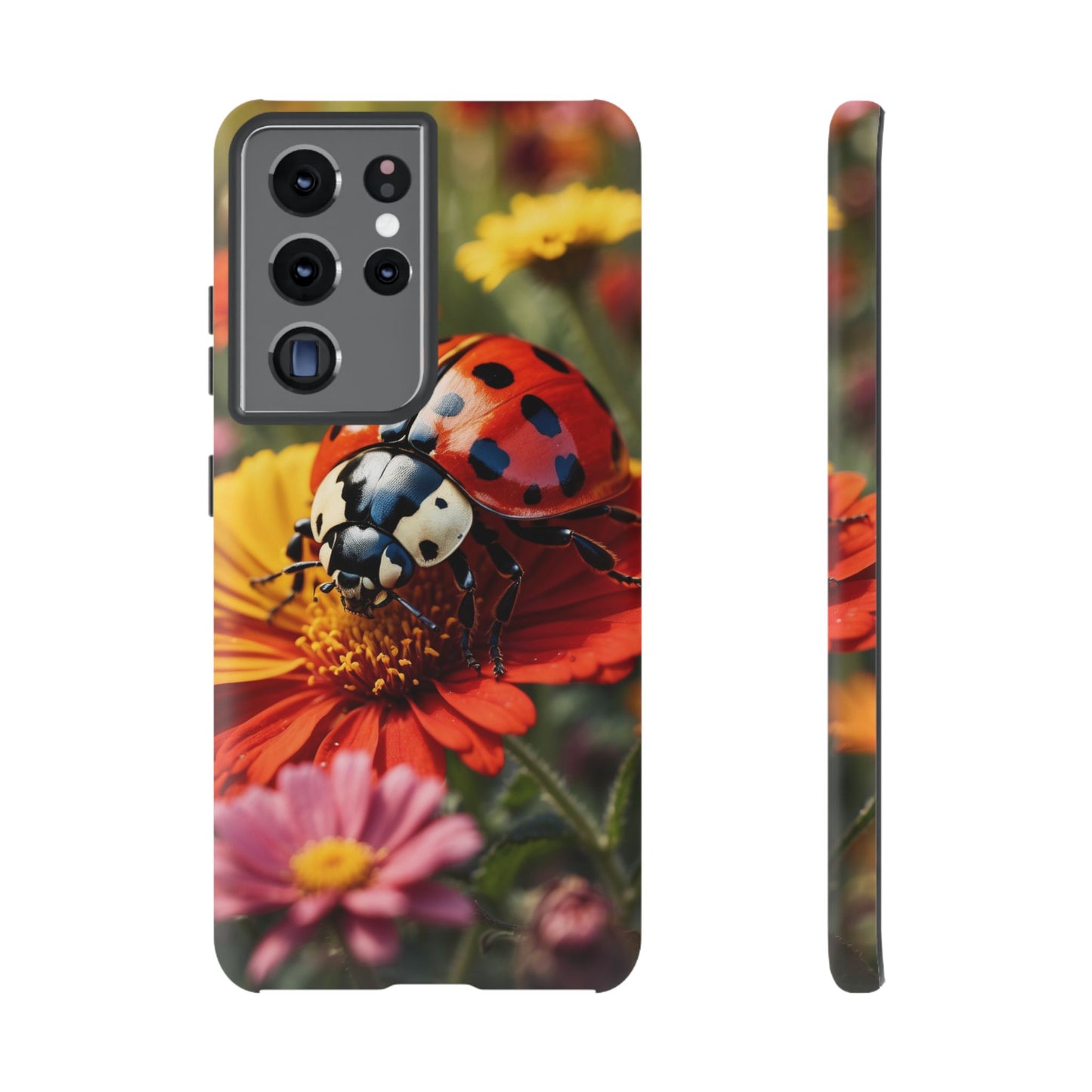 Ladybug on Orange Daisy - Samsung Galaxy Case