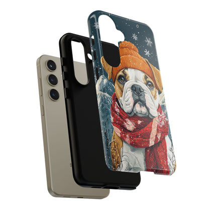 Cozy French Bulldog Samsung Galaxy Case – Rustic Fireplace Protective Cover