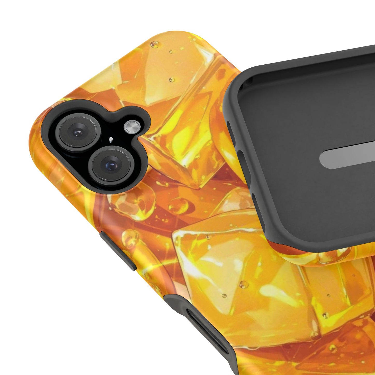 Citrus Splash MagSafe iPhone Case – Bright Orange Slices & Ice, Dual-Layer Protection