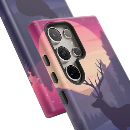 Twilight Elegance: Stag Reflection – Samsung Galaxy Case
