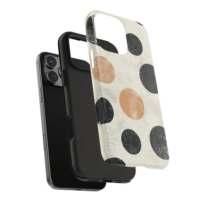 Vintage Polka Dot iPhone Case - Retro Abstract Protective Cover