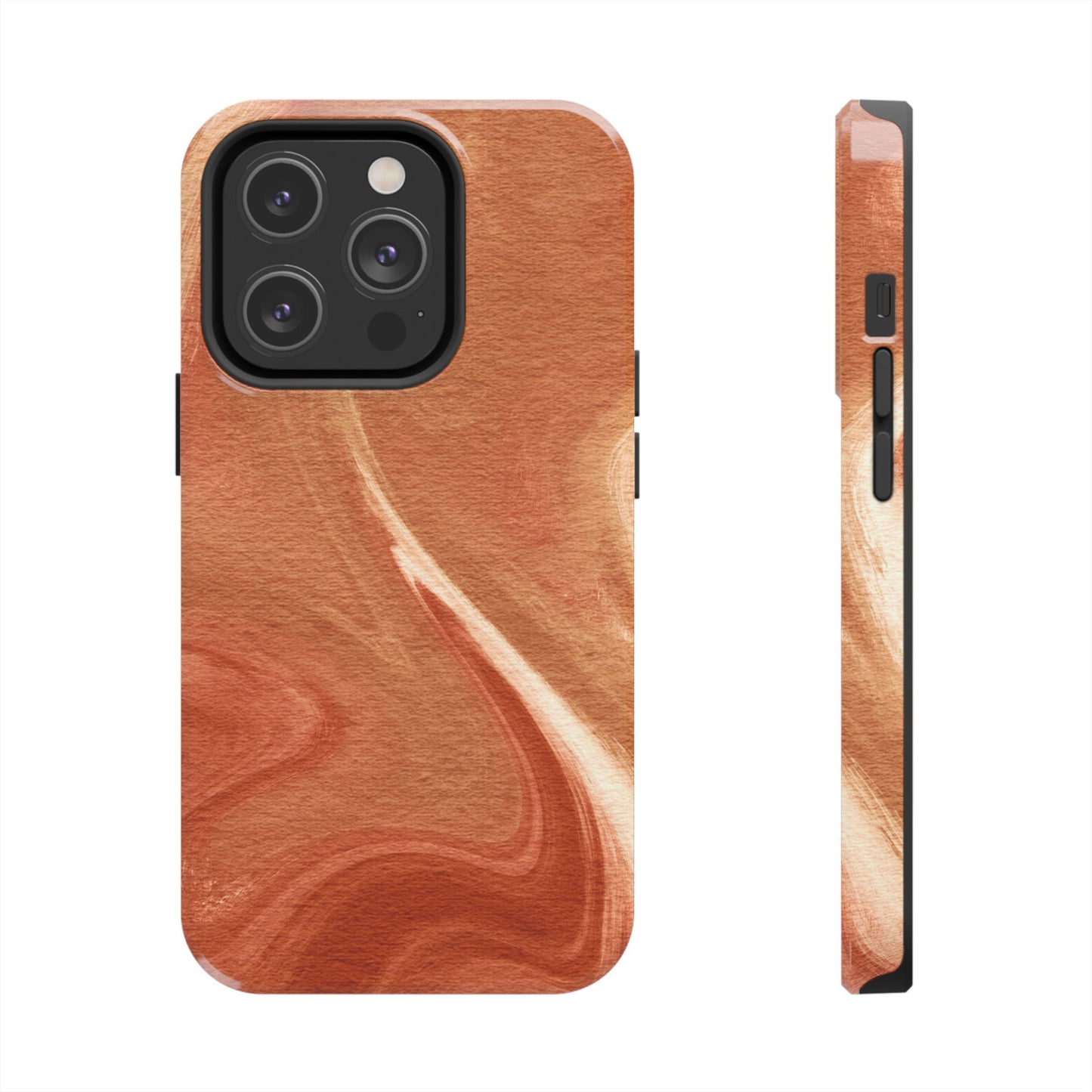 Earthy Terracotta Swirl MagSafe iPhone Case – Elegant Design with Magnetic Precision