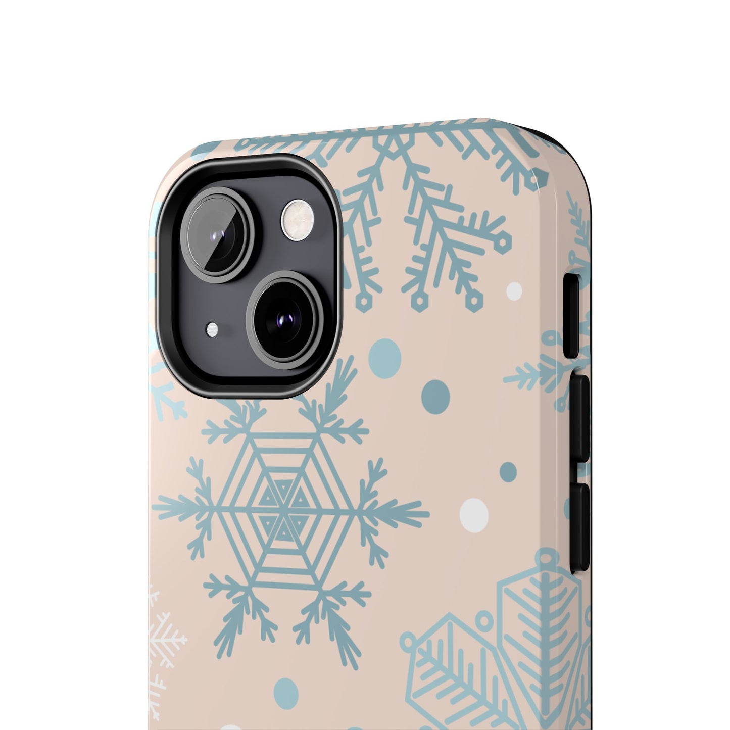 Winter Snowflakes iPhone Case – Shockproof, Smooth Matte Finish, Dual-Layer Protection