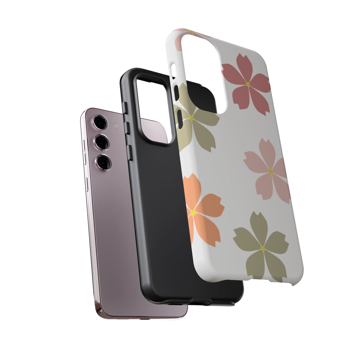 Pastel Sakura Blossom Tough Samsung Galaxy Case – Durable Design with Soft Matte Finish