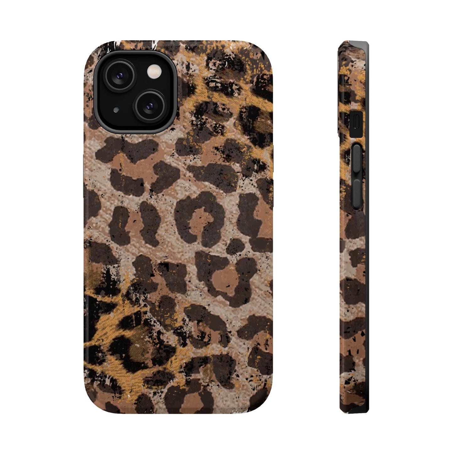 Vintage Distressed Leopard Print - MagSafe iPhone Series Case