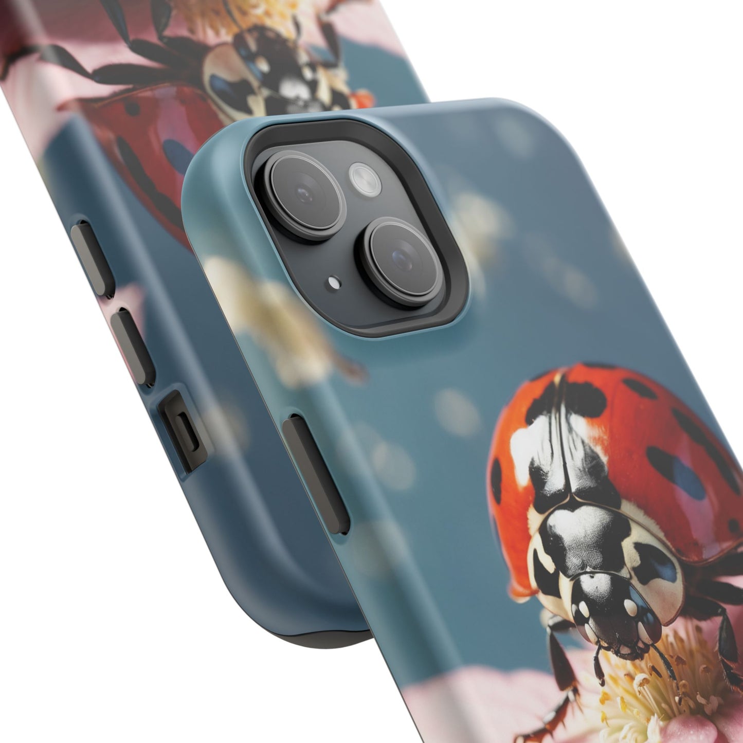 MagSafe iPhone Case: Floral Ladybug Delight