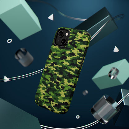 Green Woodland Camouflage – MagSafe iPhone Case, Slim and Shockproof