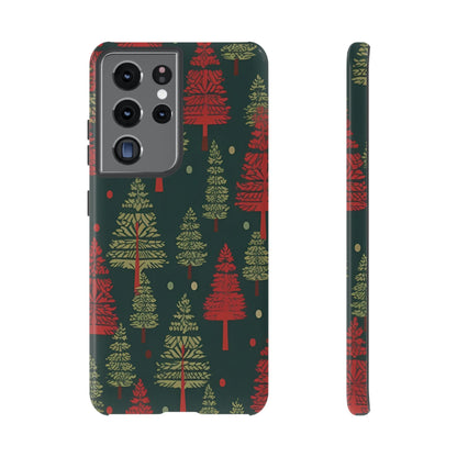 Retro Christmas Trees Pattern - Samsung Galaxy Series Case