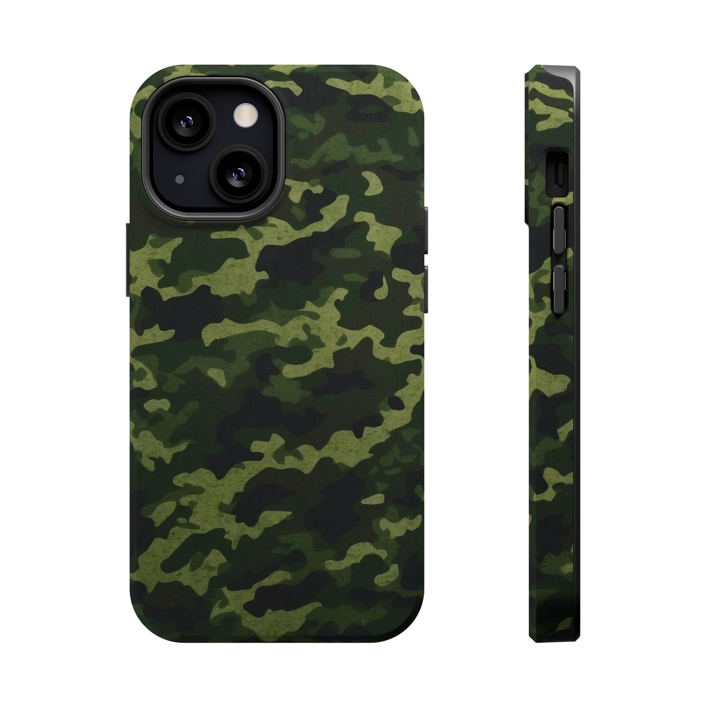 Dark Green Camouflage – MagSafe iPhone Case, Slim and Drop-Resistant