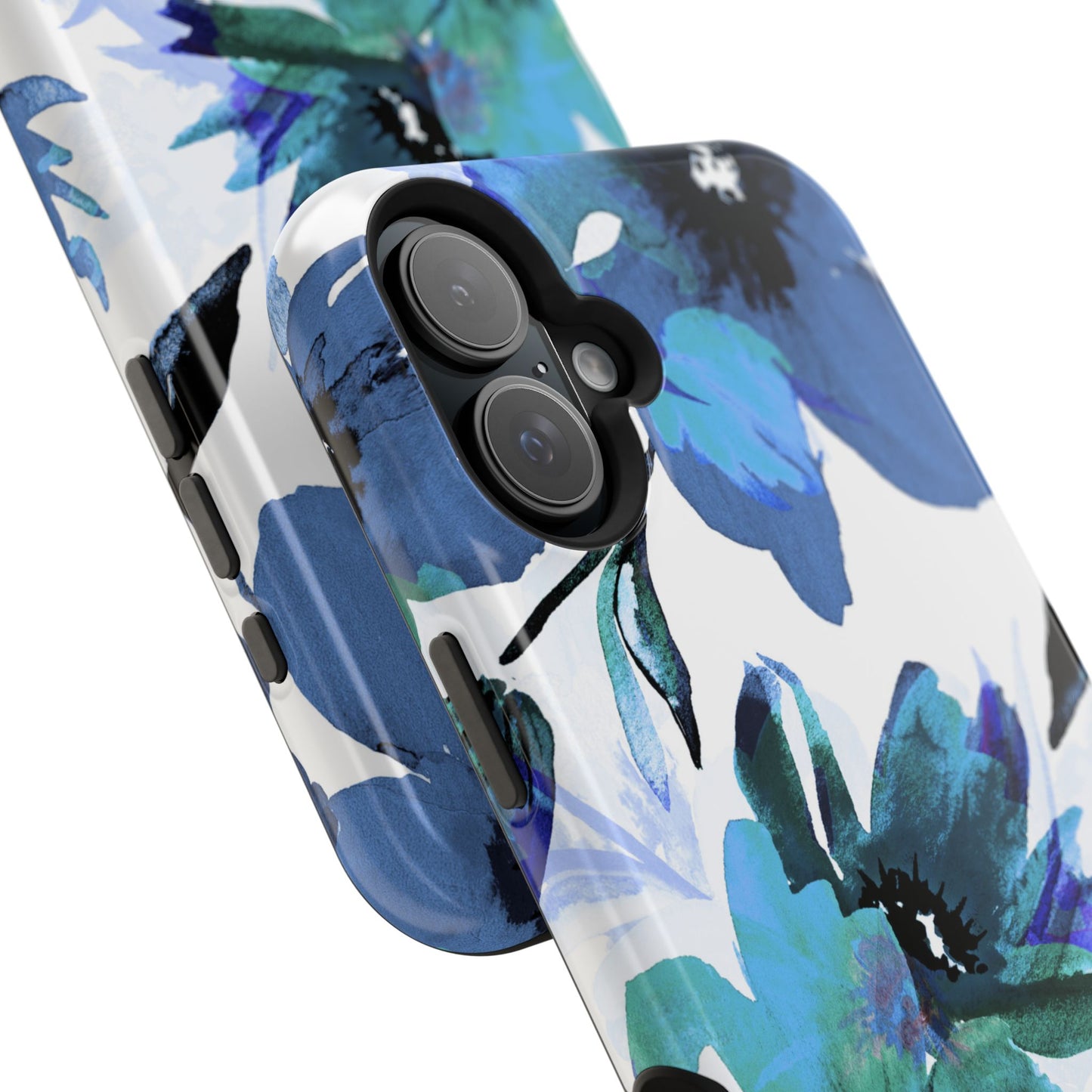 MagSafe iPhone Case – Serene Blue Blossom