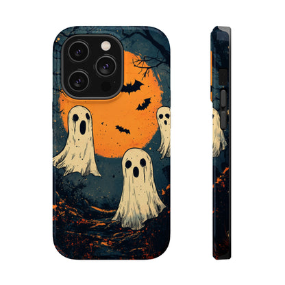 Haunted Ghosts & Full Moon MagSafe iPhone Case – Spooky Halloween Design